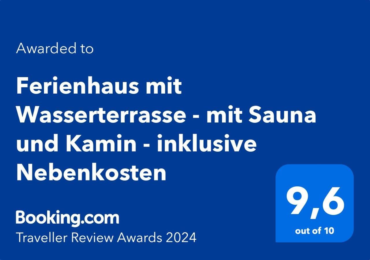 Ferienhaus Mit Wasserterrasse - Mit Sauna Und Kamin - Inklusive Nebenkosten Wendisch Rietz Ngoại thất bức ảnh