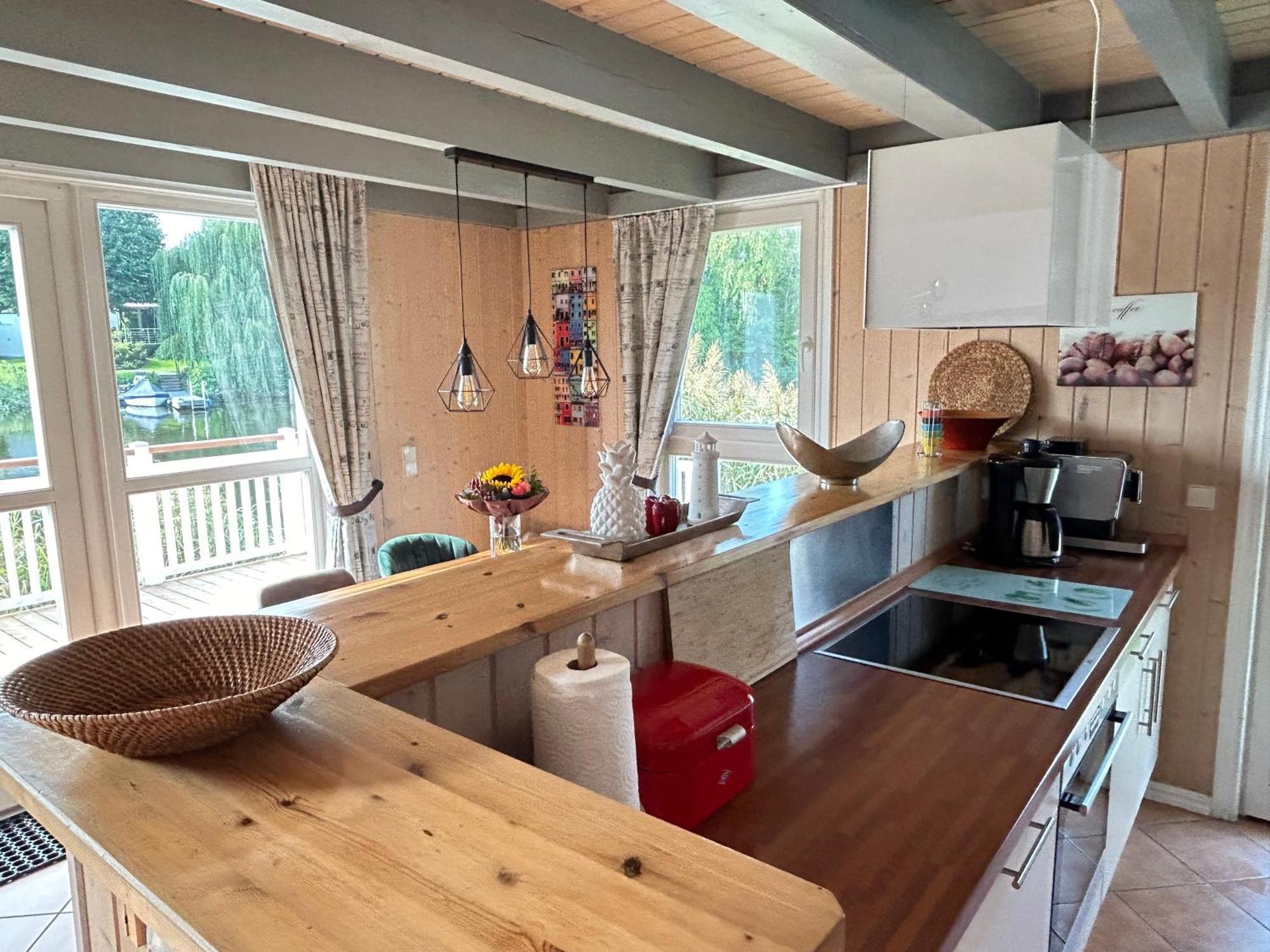 Ferienhaus Mit Wasserterrasse - Mit Sauna Und Kamin - Inklusive Nebenkosten Wendisch Rietz Ngoại thất bức ảnh