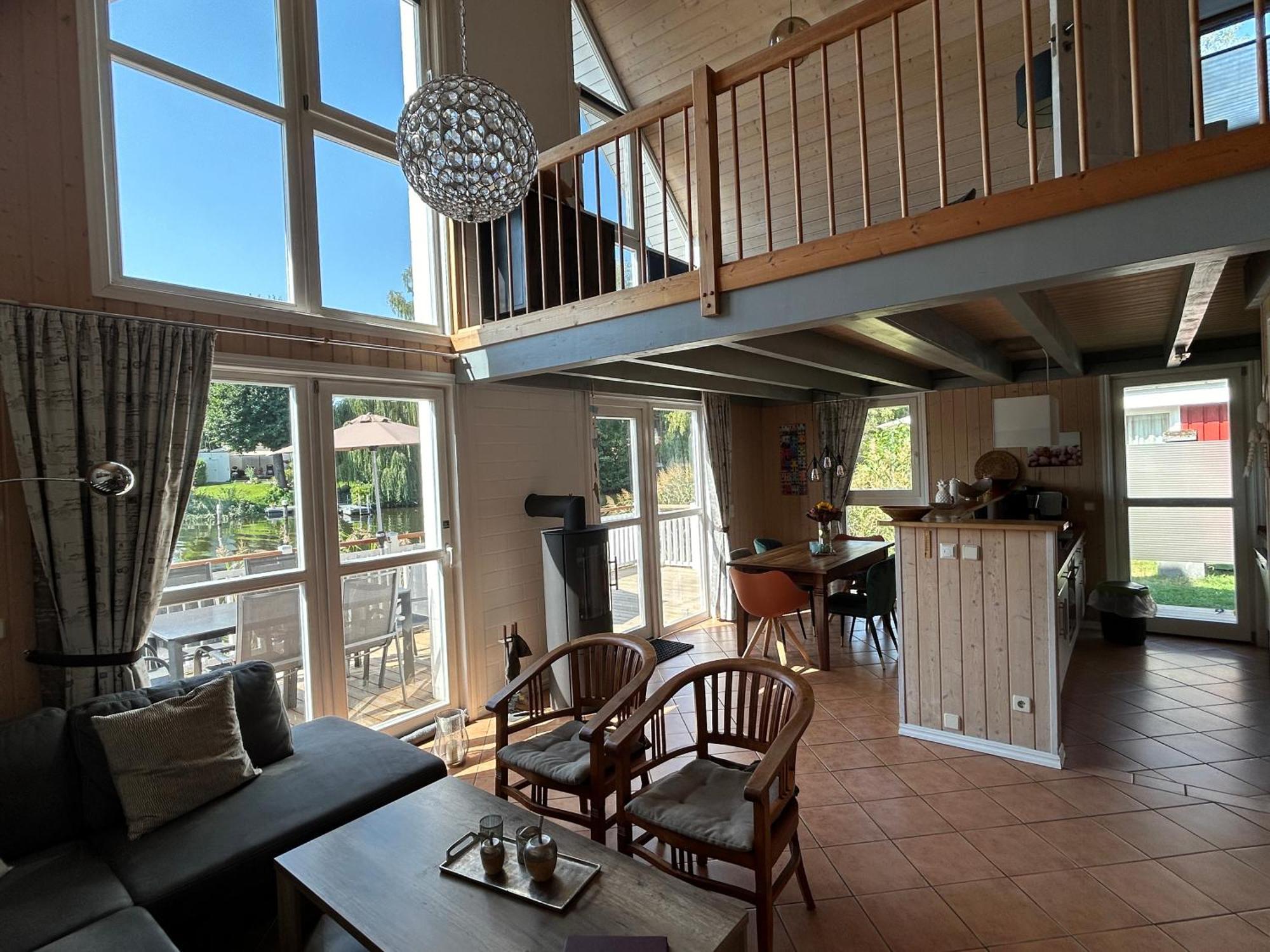 Ferienhaus Mit Wasserterrasse - Mit Sauna Und Kamin - Inklusive Nebenkosten Wendisch Rietz Ngoại thất bức ảnh